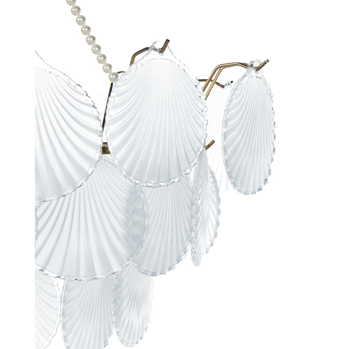 Żyrandol BIGOTE Szkło Mosiężny