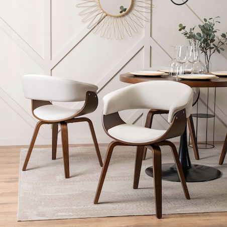 Krzesło Tapicerowane Drewniane Welurowe Kuchenne Do Salonu Beż Orzech GARY