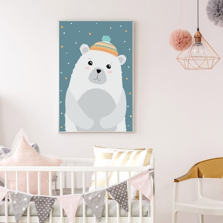 Plakat dla dzieci Miś polarny 30x40