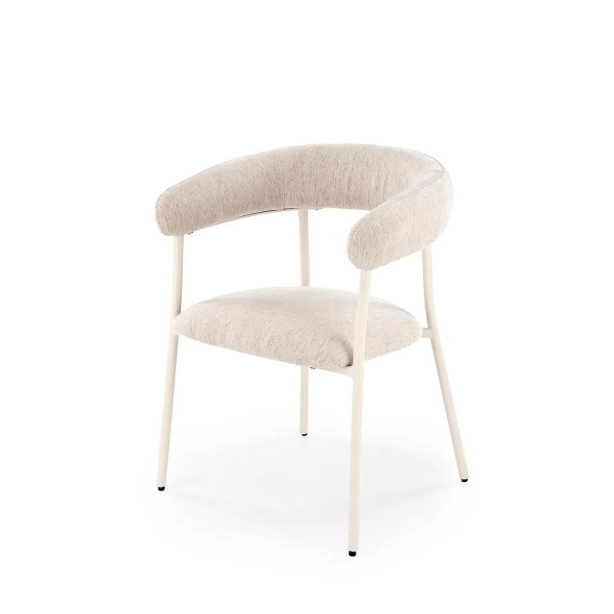 Krzesło tapicerowane K557 beżowe/białe