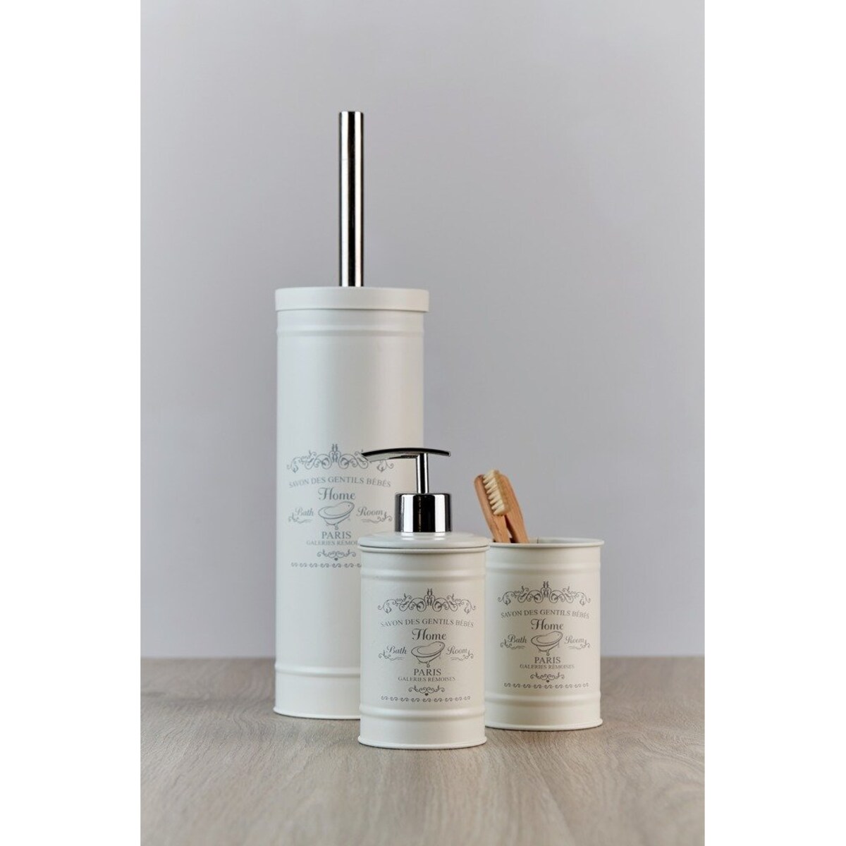 Pojemnik na szczotkę HOME PARIS + szczotka WC, WENKO