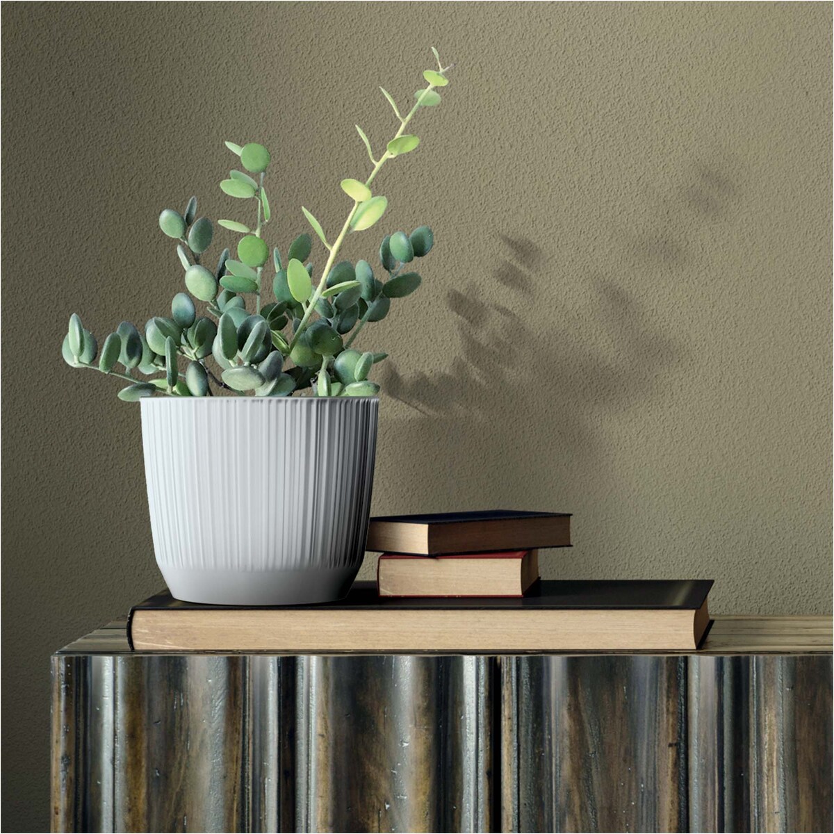 Doniczka Osłonka Domowa 19,5 Cm Ryfo Na Stół Parapet Do Domu Biała