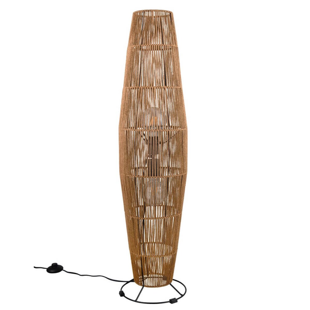 Ekologiczna lampa podłogowa Miki R41102026 RL Light papier brązowa