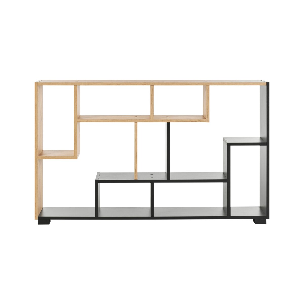 Regał ALMA Jasne drewno z czarnym