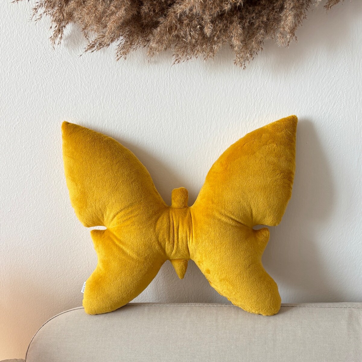 Poduszka dekoracyjna Motyl żółty miodowy