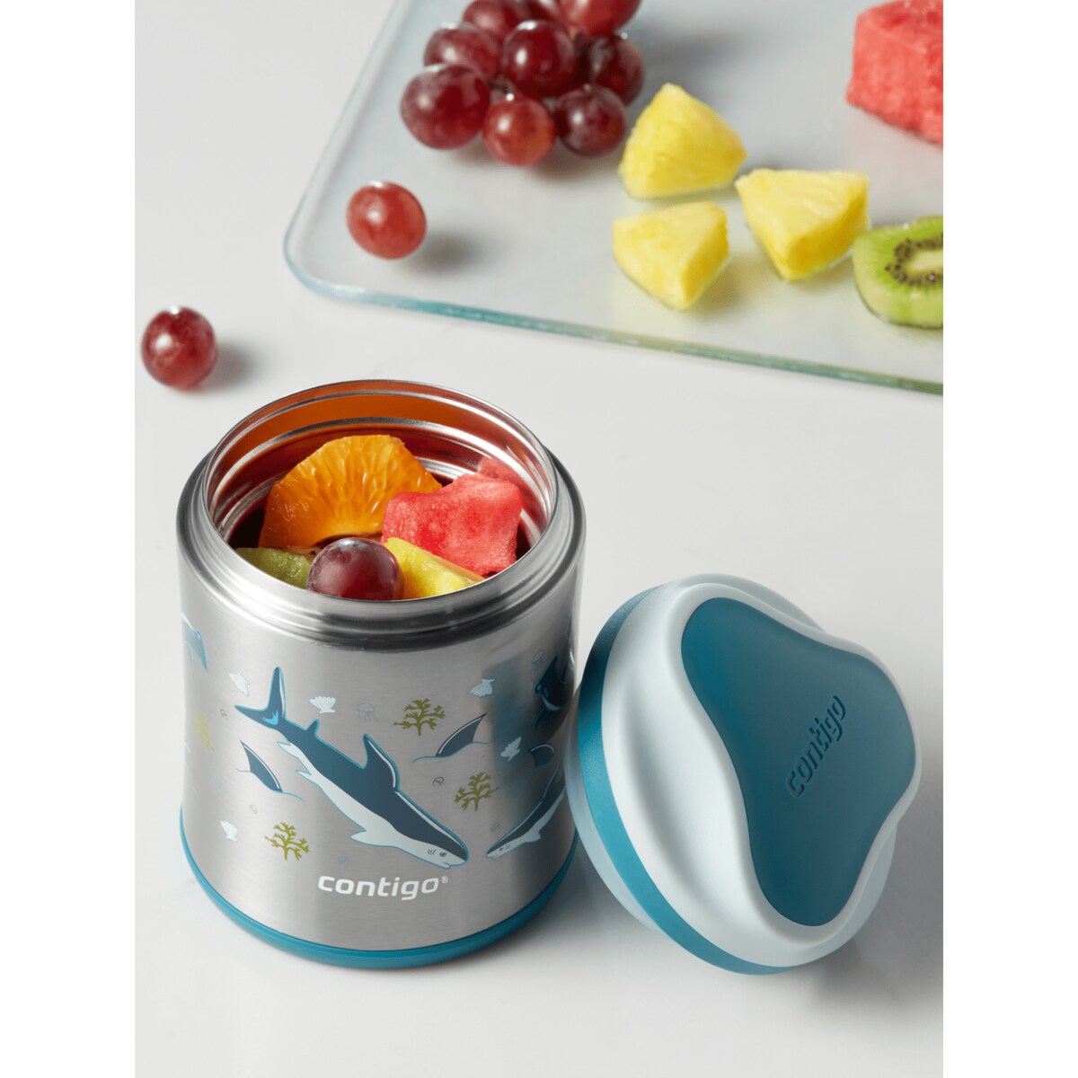 Termos obiadowy stalowy Contigo 300ml - Rekiny