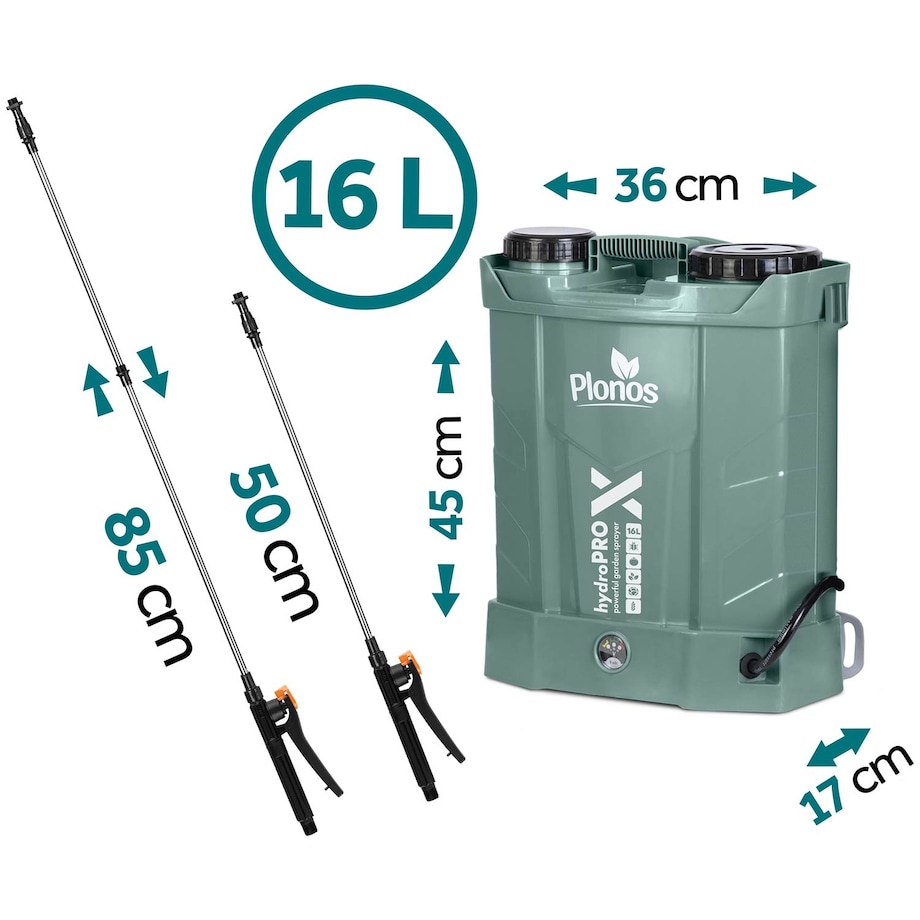 Opryskiwacz akumulatorowy Plonos PL-602 plecakowy elektryczny 16L 460201