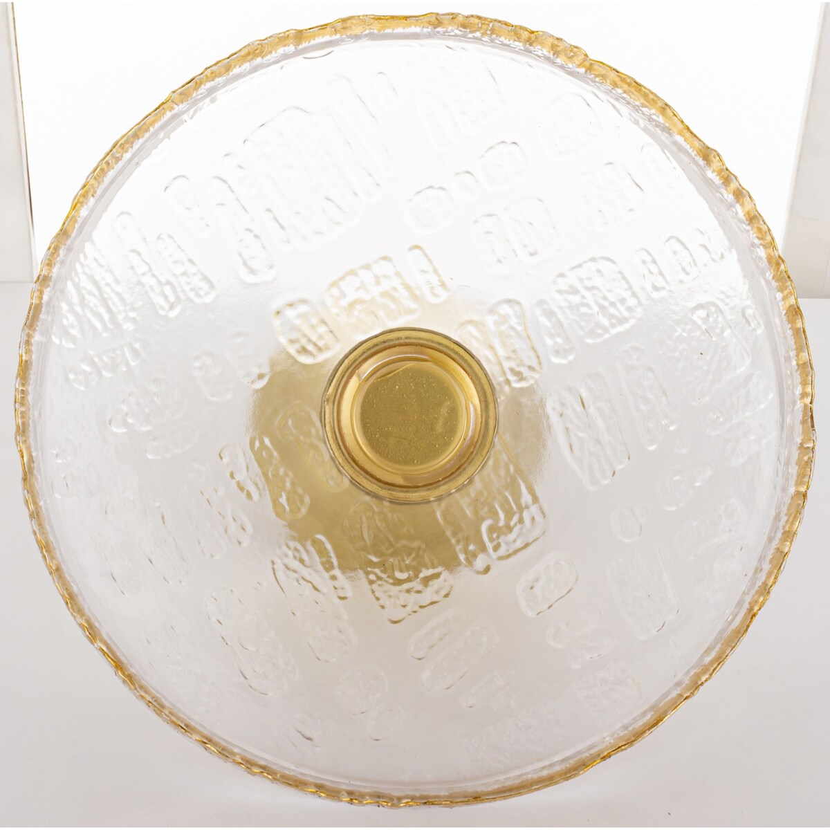 Patera szklana na złotej nóżce 15x30,5x30,5 cm SINHA