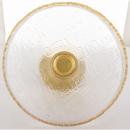 Patera szklana na złotej nóżce 15x30,5x30,5 cm SINHA