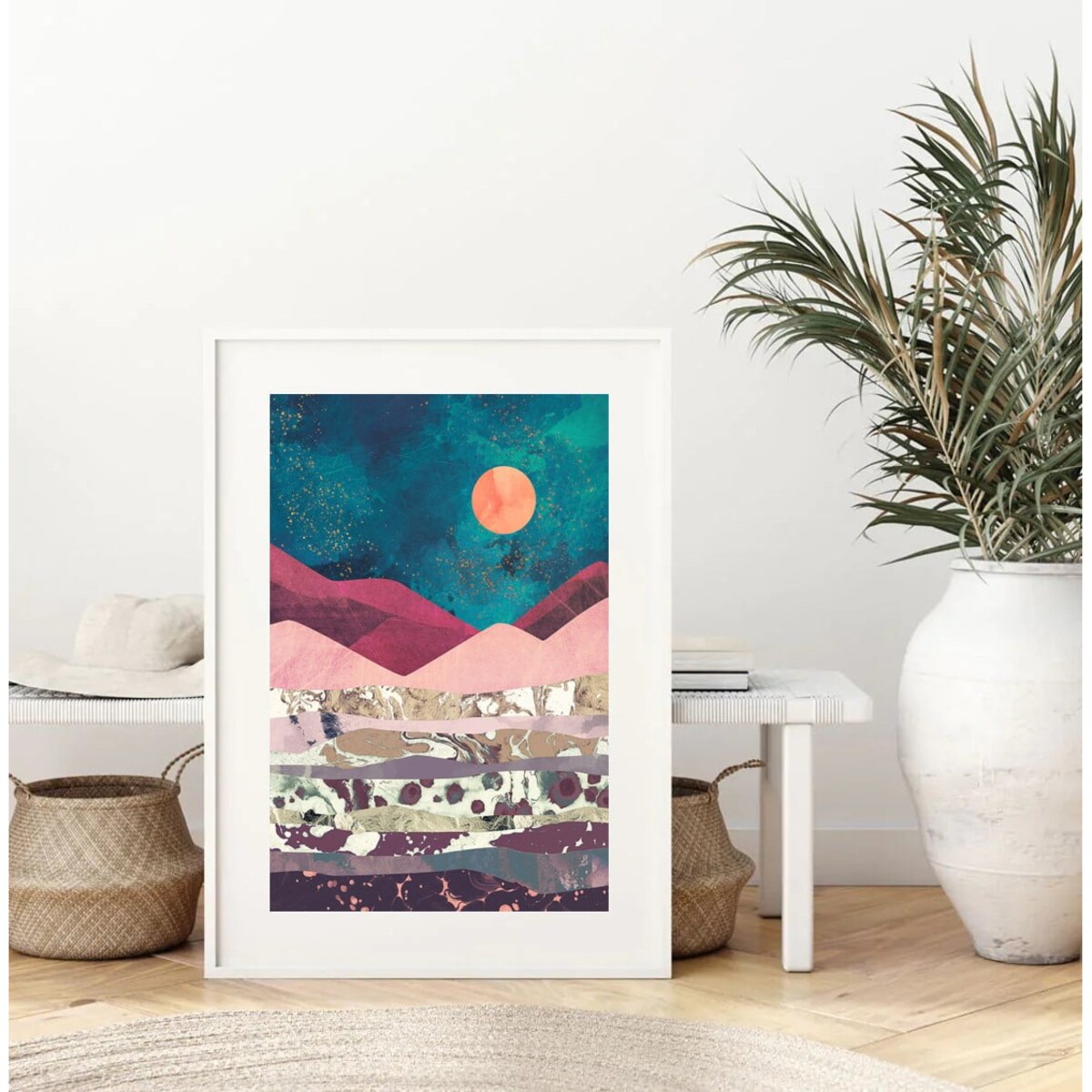 Poster Story, Plakat, Obraz - Abstrakcyjne Góry Nocą, wymiary 50 x 70 cm