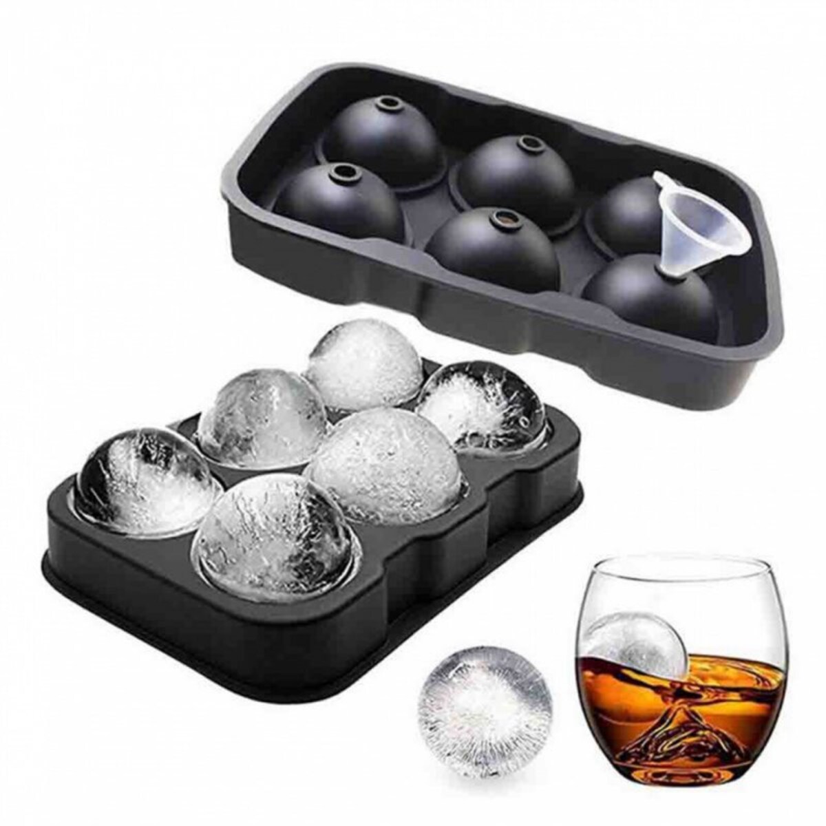 Forma Silikonowa Na 6 Kul Lodowych Do Drinków Napojów 3159