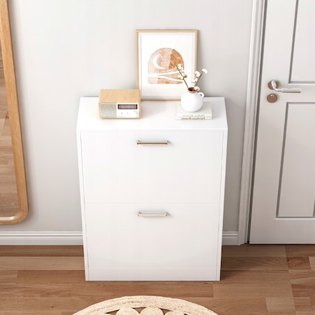 Szafka na buty biała garderoba regał na obuwie komoda loft nowoczesna 60 cm