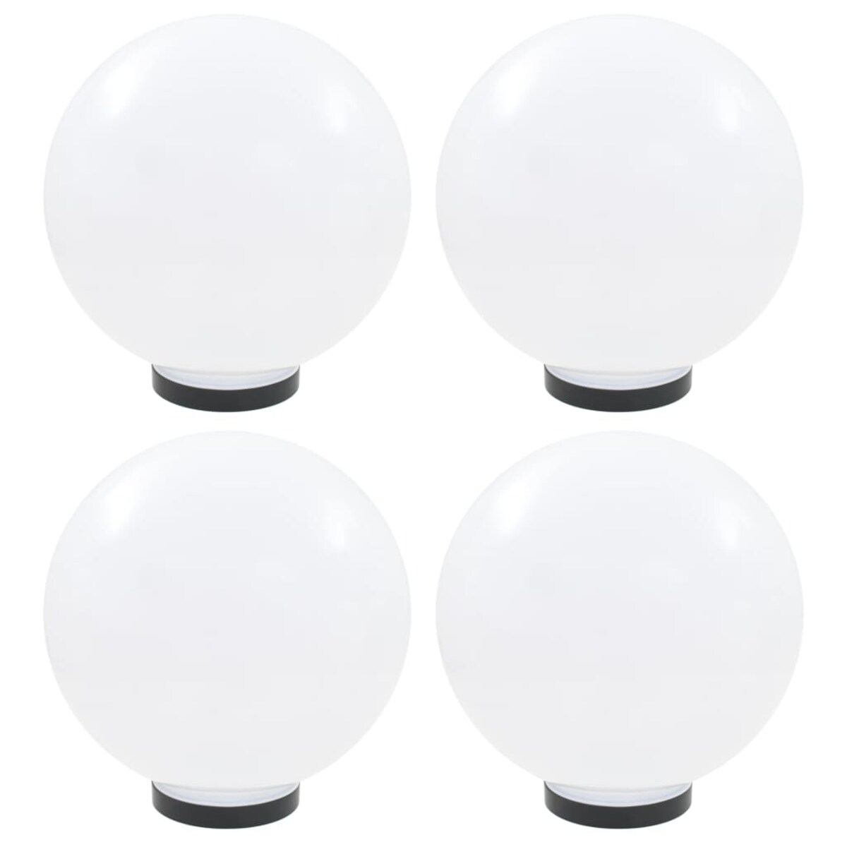 vidaXL Lampy ogrodowe LED, 4 szt., kuliste, 30 cm, PMMA