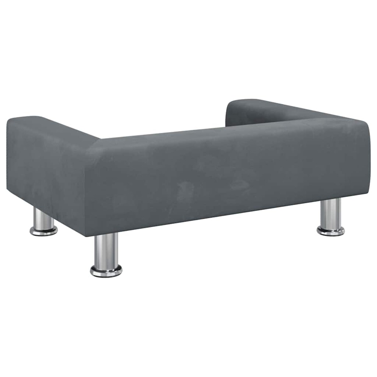 vidaXL Sofa dla dzieci, ciemnoszara, 70x45x26,5 cm, aksamit