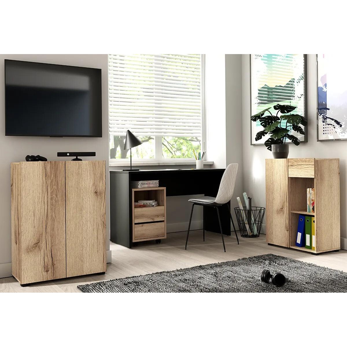 Kontenerek biurowy AGAPI dąb grand naturalny