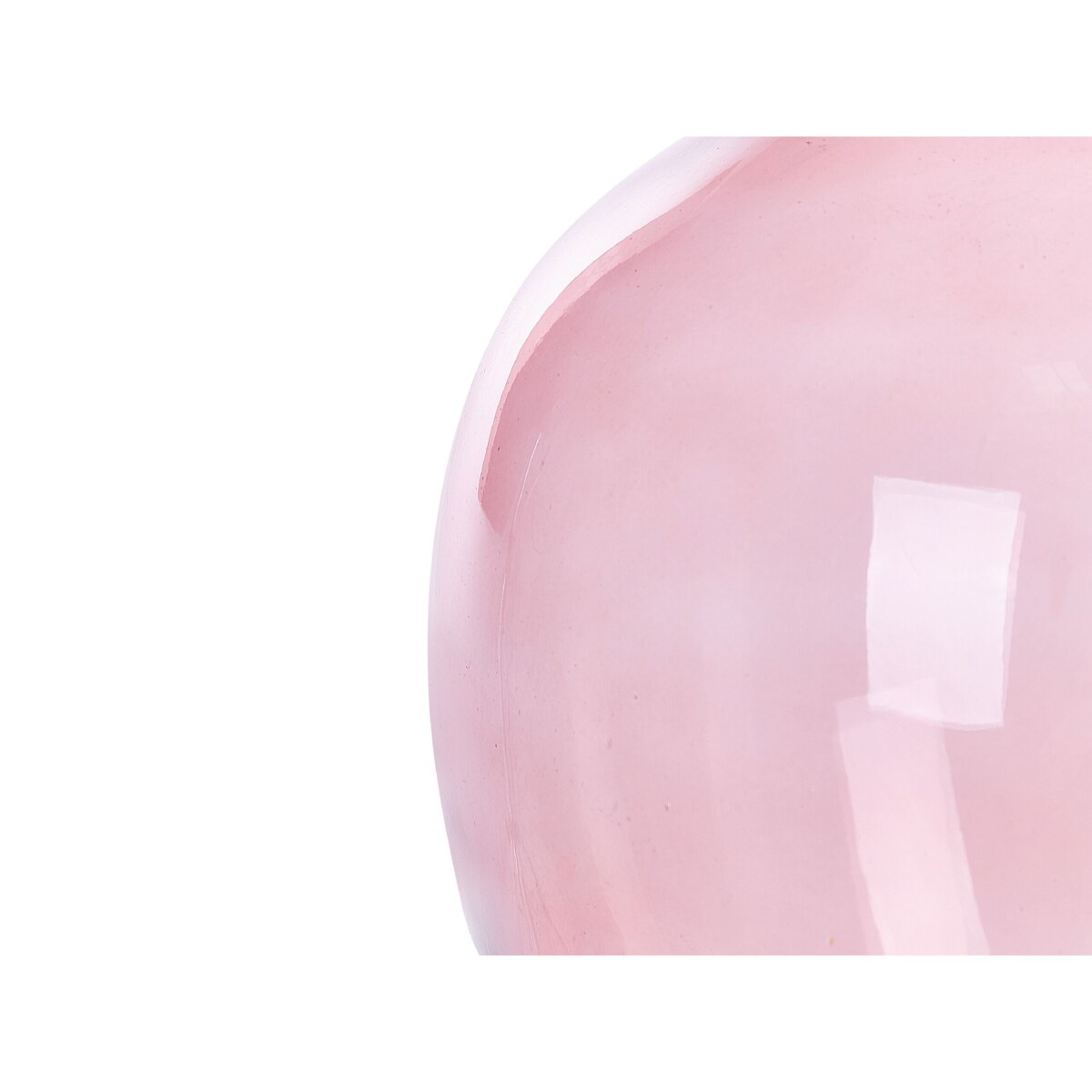 Wazon na kwiaty szklany 39 cm różowy ROTI