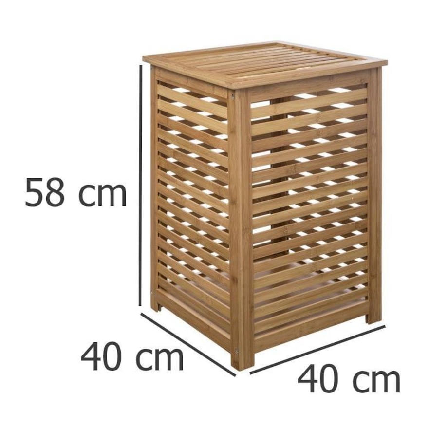 Kosz na bieliznę Sicela bambusowy, 40 x 40 x 58 cm, 5five Simply Smart