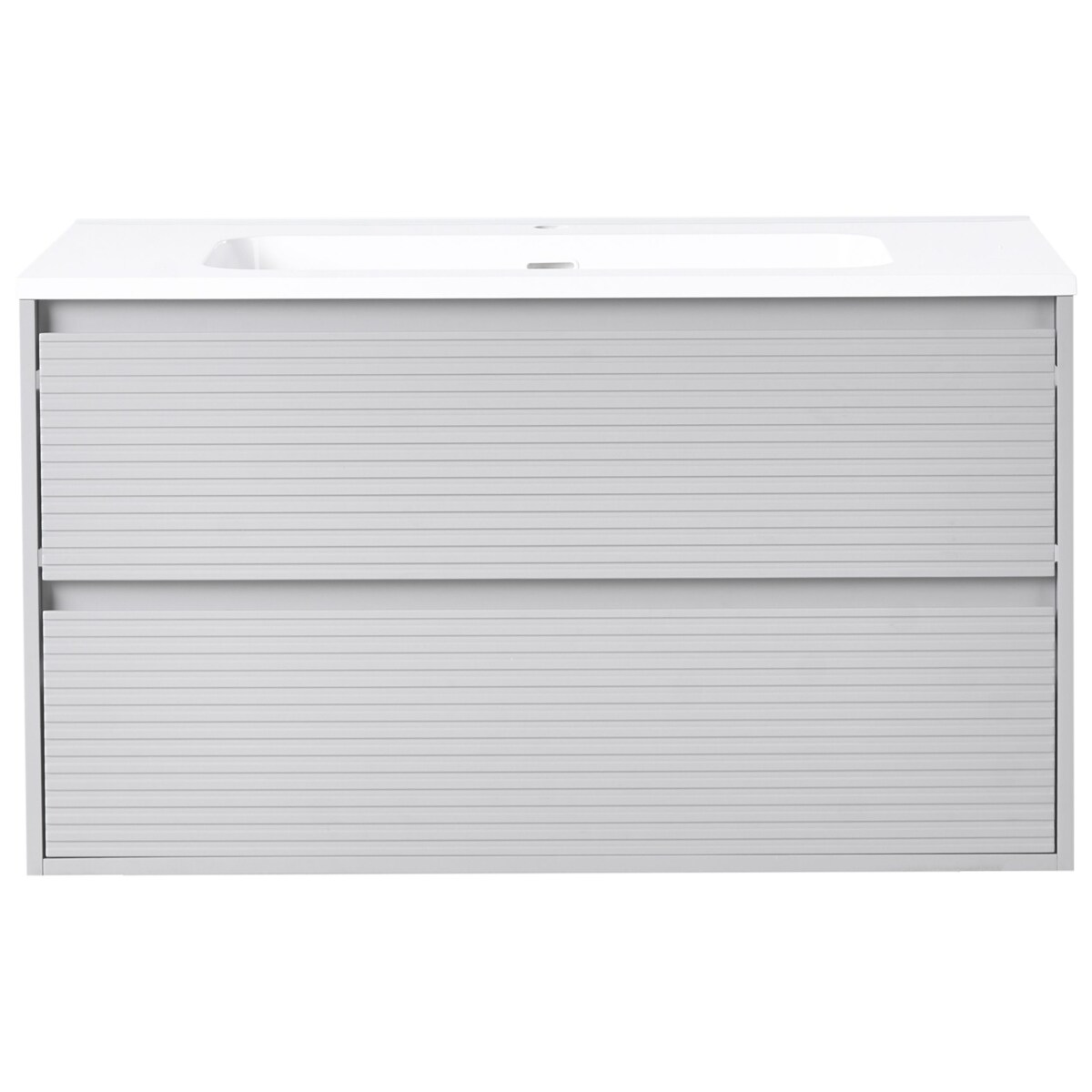 Szafka łazienkowa wisząca z umywalką BAHIA 100 cm Szary