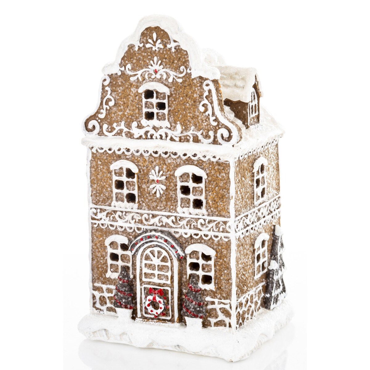 Domek kamienica LED pastelowy 20,5x12x9 cm