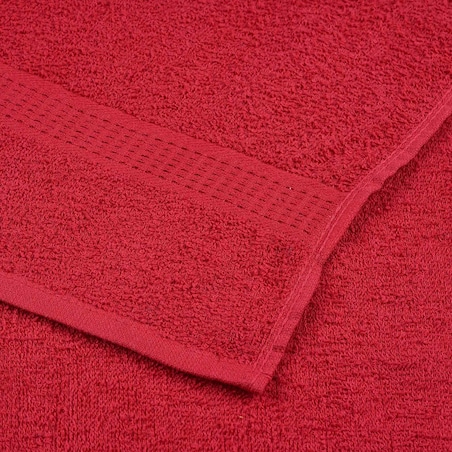 vidaXL Ręczniki dla gości, 4 szt., czerwone, 30x50 cm, bawełna 100%