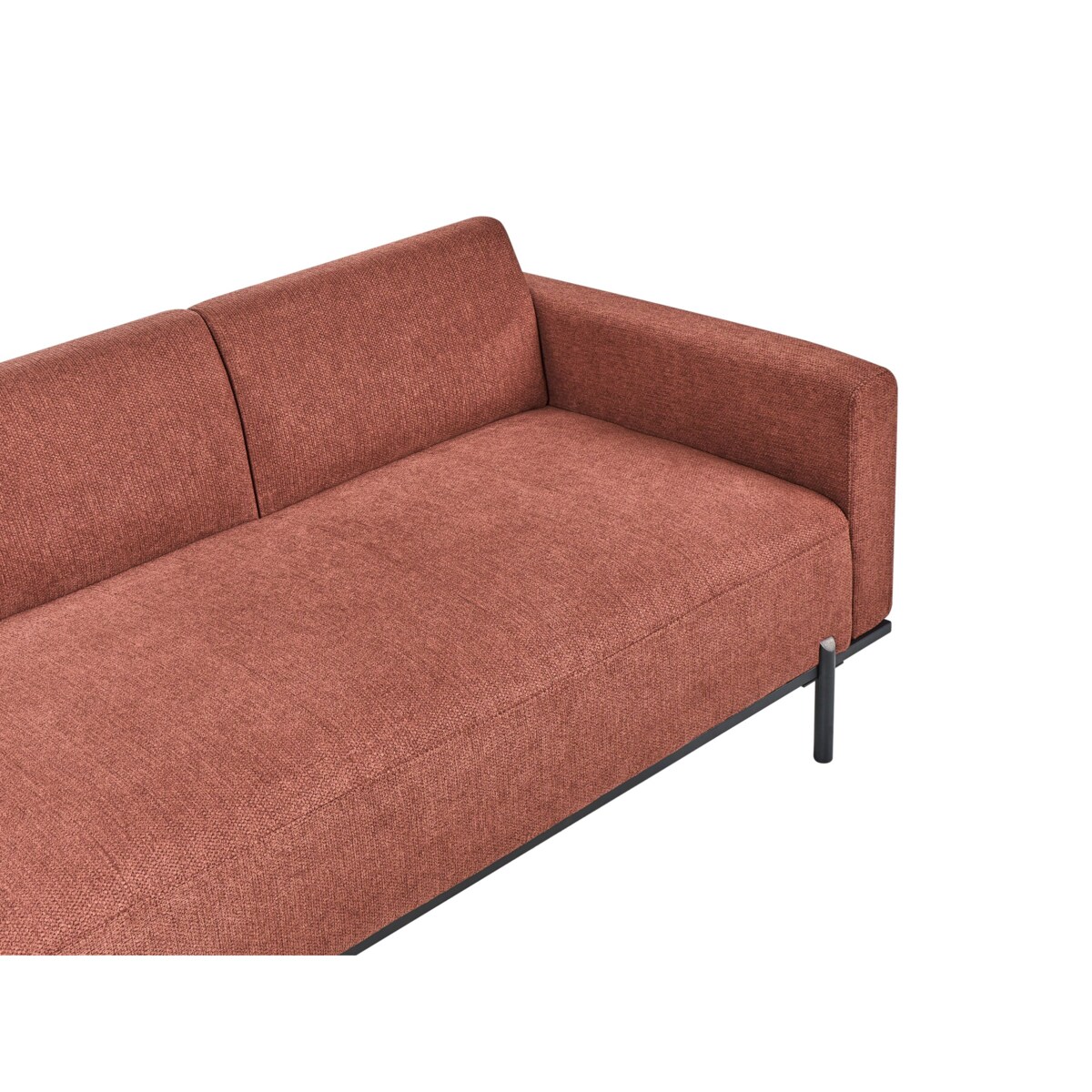 Szezlong SAVASSE Len syntetyczny Jasnoczerwony