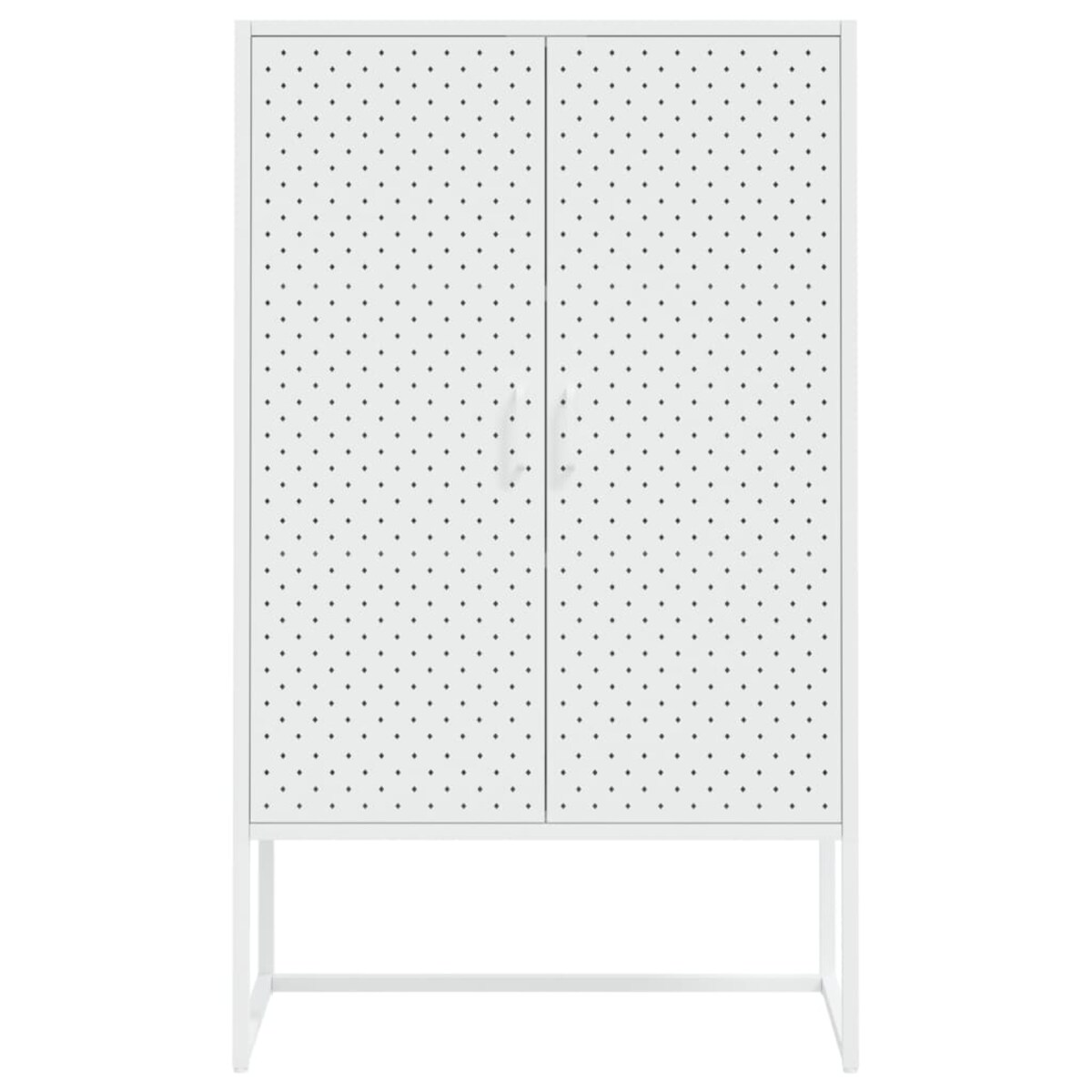vidaXL Szafka, biała, 80x35x135 cm, stal
