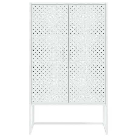 vidaXL Szafka, biała, 80x35x135 cm, stal