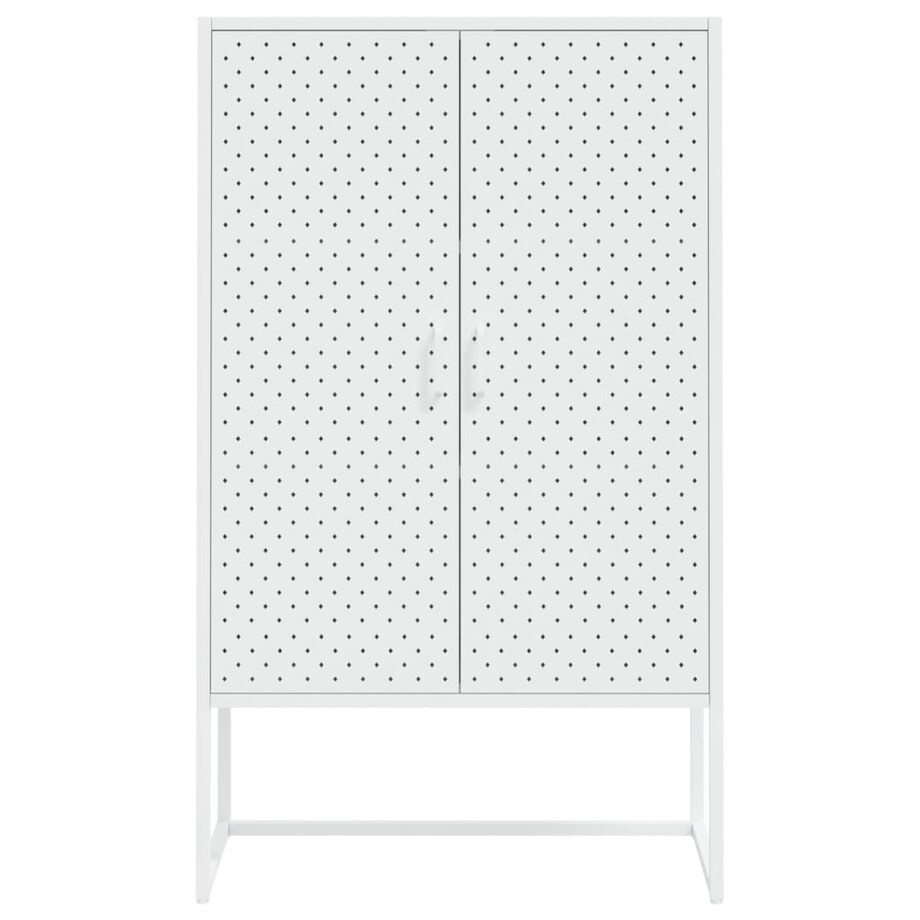 vidaXL Szafka, biała, 80x35x135 cm, stal