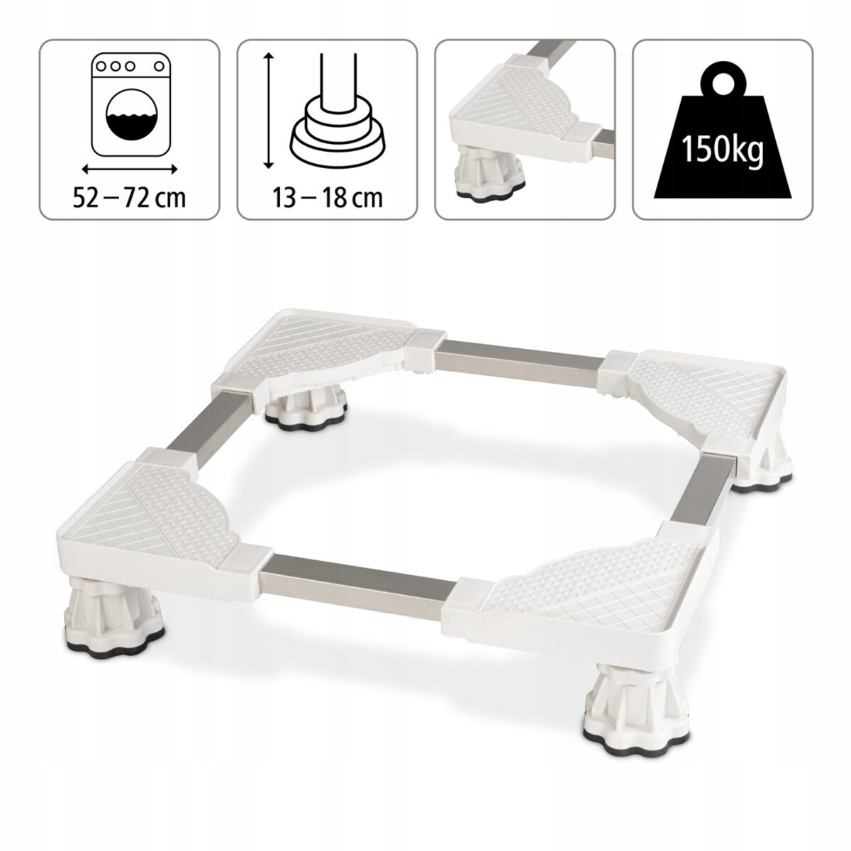 XAVAX Podstawa pod pralkę, suszarkę antypoślizgowa do 150kg