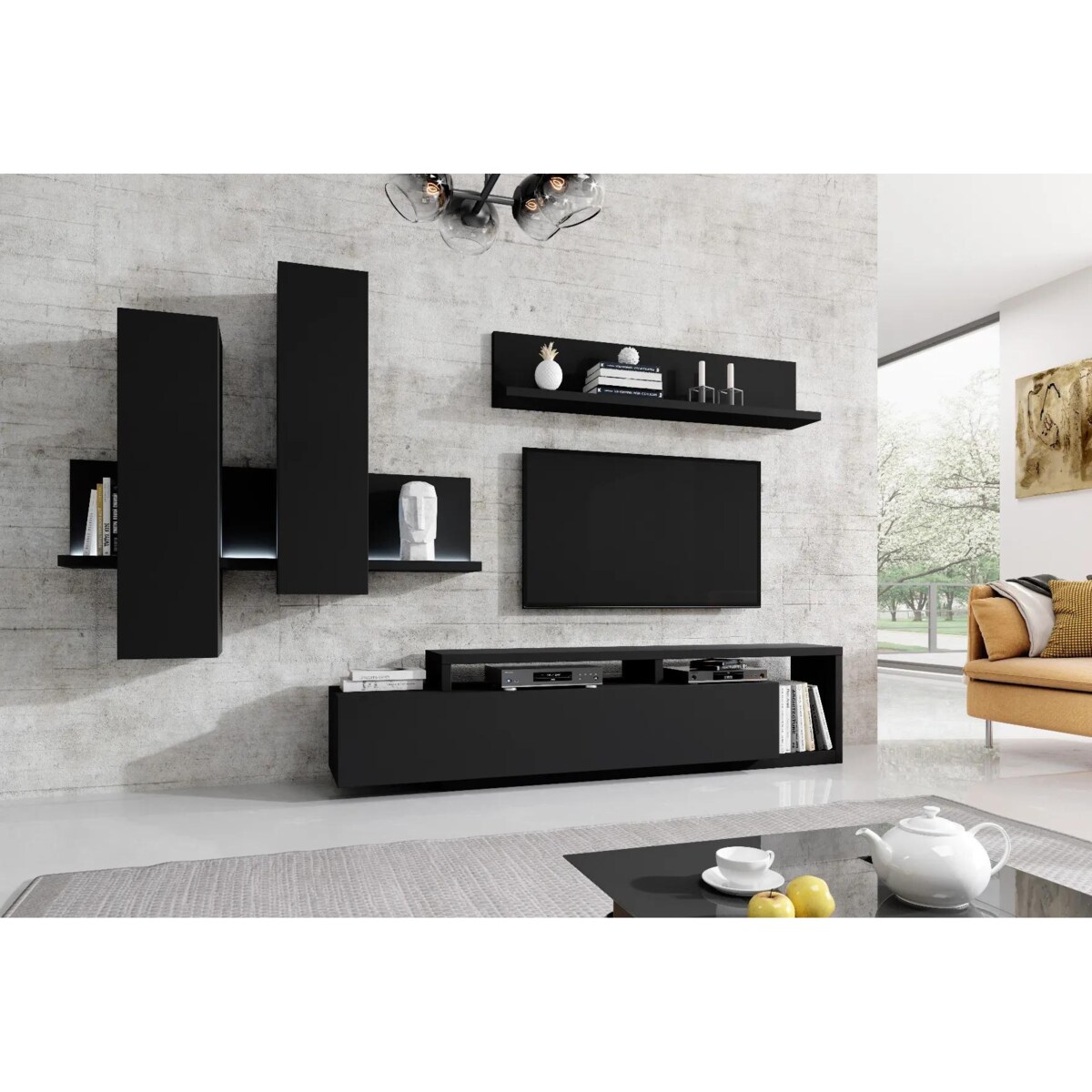 Witryna wisząca BOTA czarna supermat