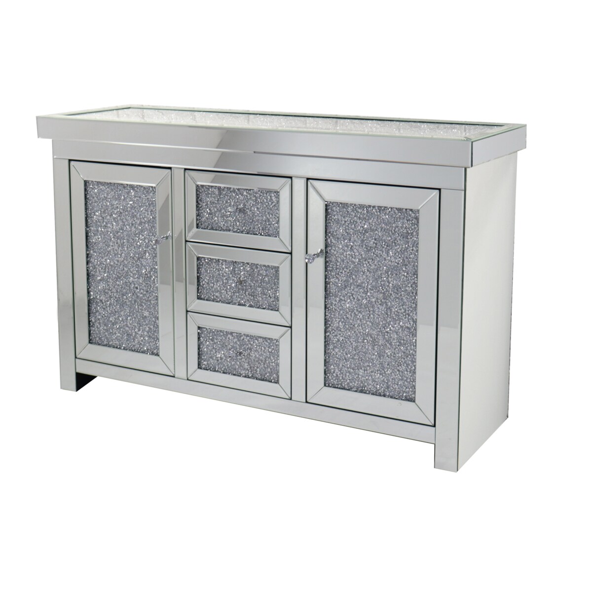 Lustrzana komoda z kryształkami Milion Diamonds Premium Glamour XL 130x35x80