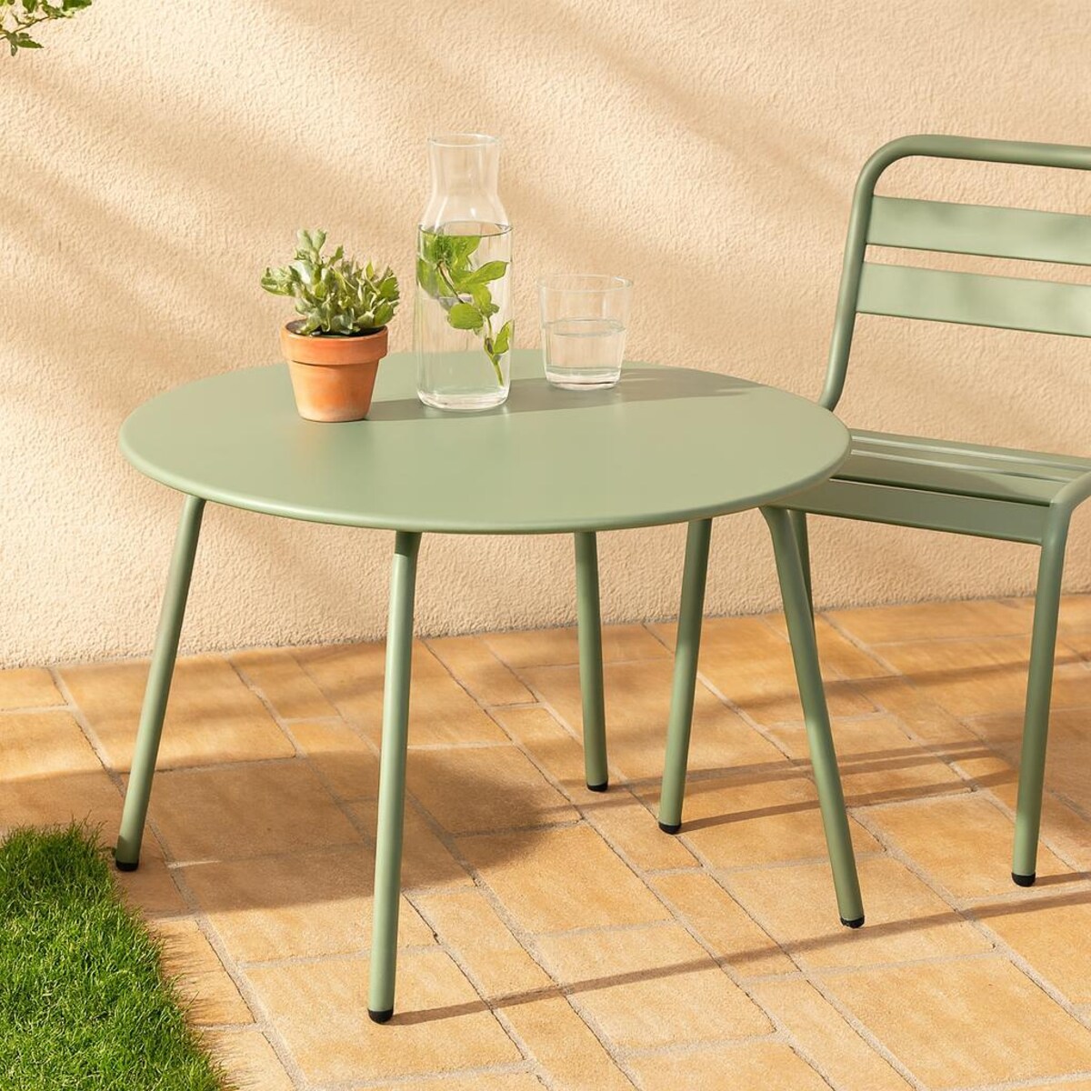 Okrągły stolik stalowy tarasowy RONDO, Ø 70 cm x 40 cm