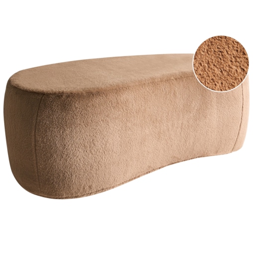 Puf BAYARD Sztuczne futro Jasnobrązowy 115 x 56 x 43 cm
