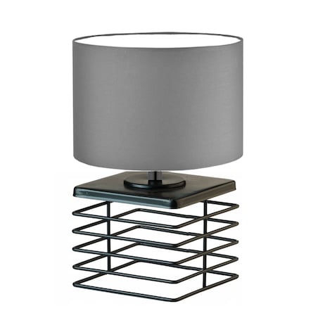 Lampka nocna na biurko lampa biurkowa druciana LED z abażurem walec LEVEL