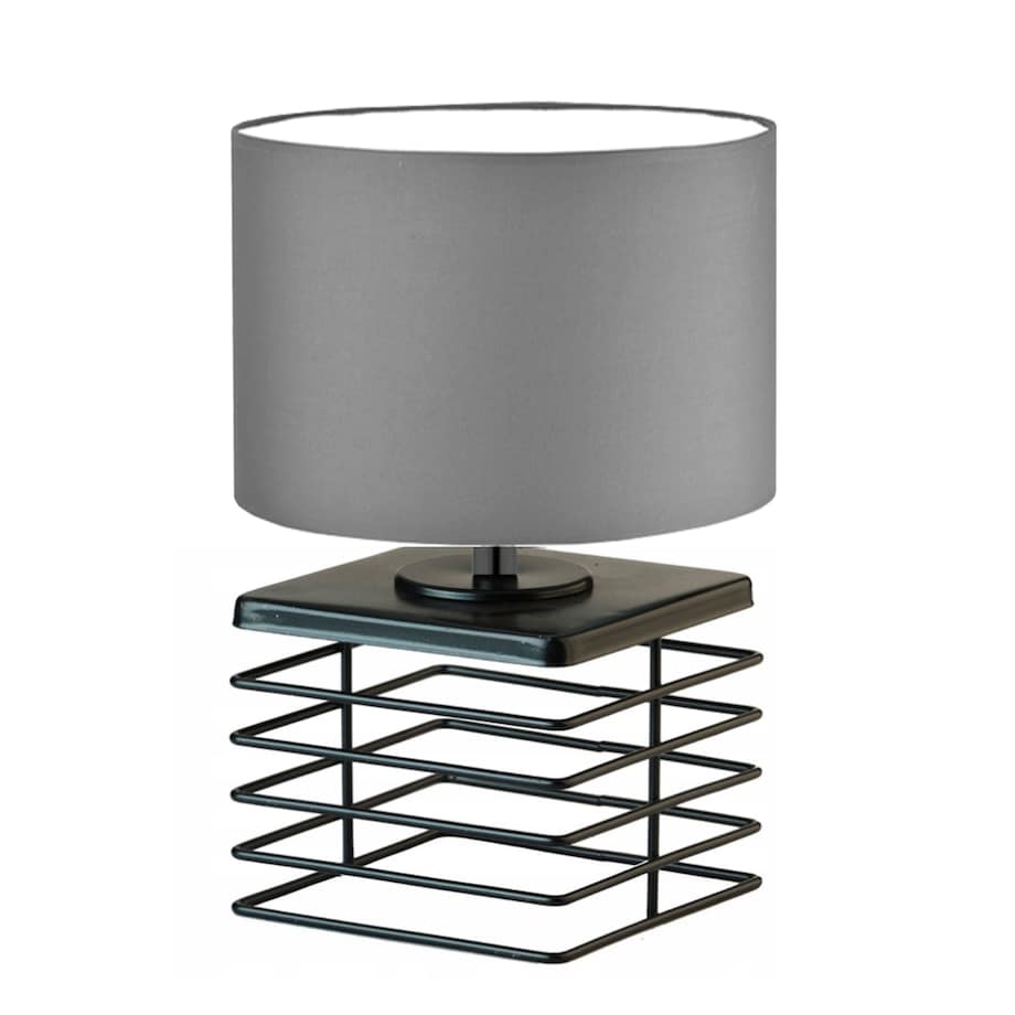 Lampka nocna na biurko lampa biurkowa druciana LED z abażurem walec LEVEL