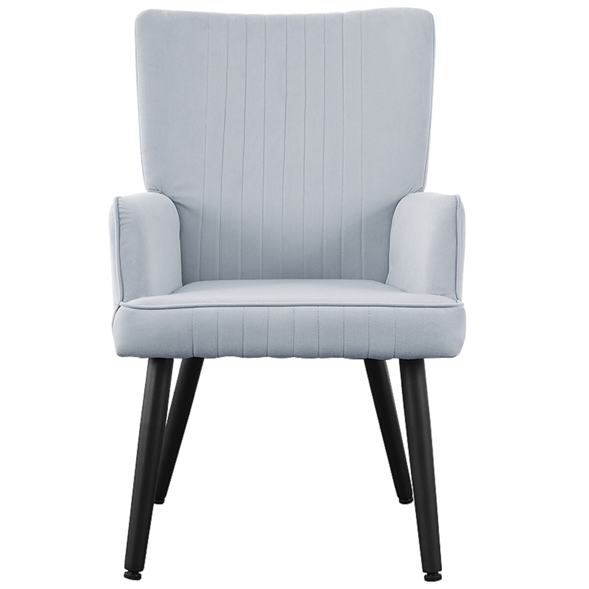 Fotel uszak do salonu wypoczynkowy welurowy tapicerowany jasnoszary