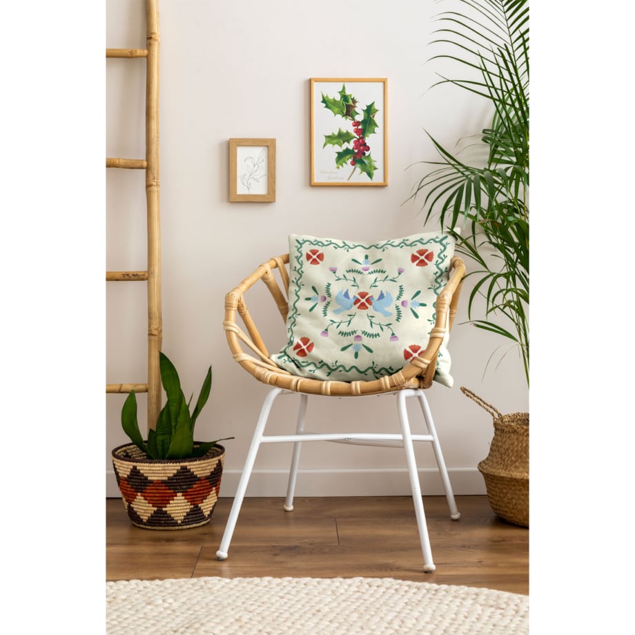 Poduszka świąteczna - Zimowy wieniec 45x45 cm