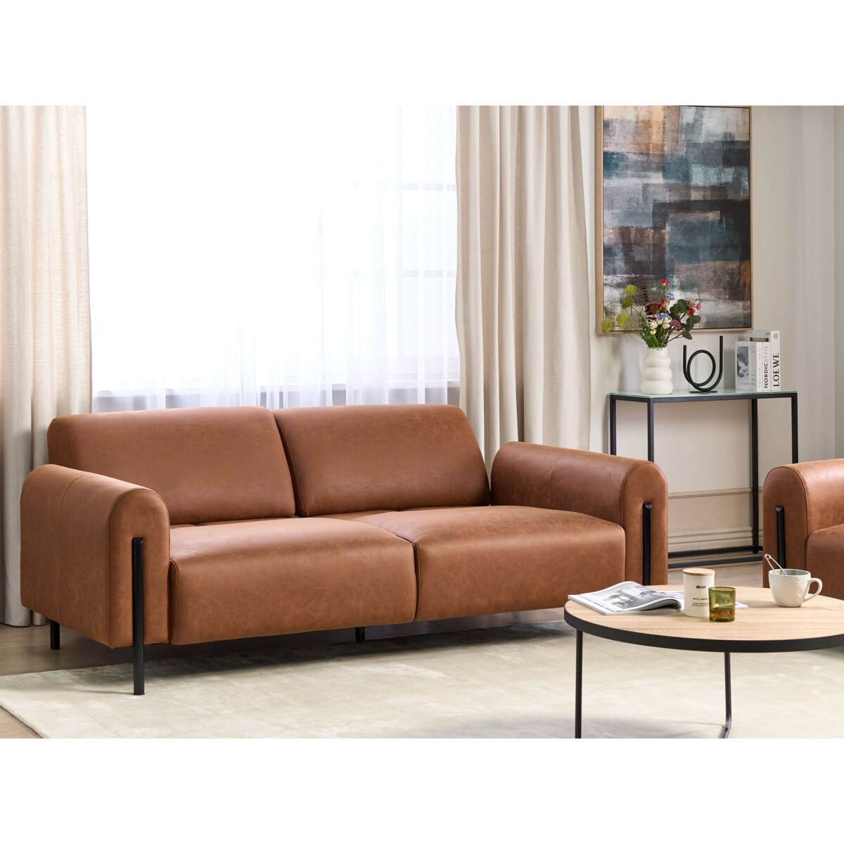 Komplet wypoczynkowy dla 4 osób ASKIM Złoty brąz