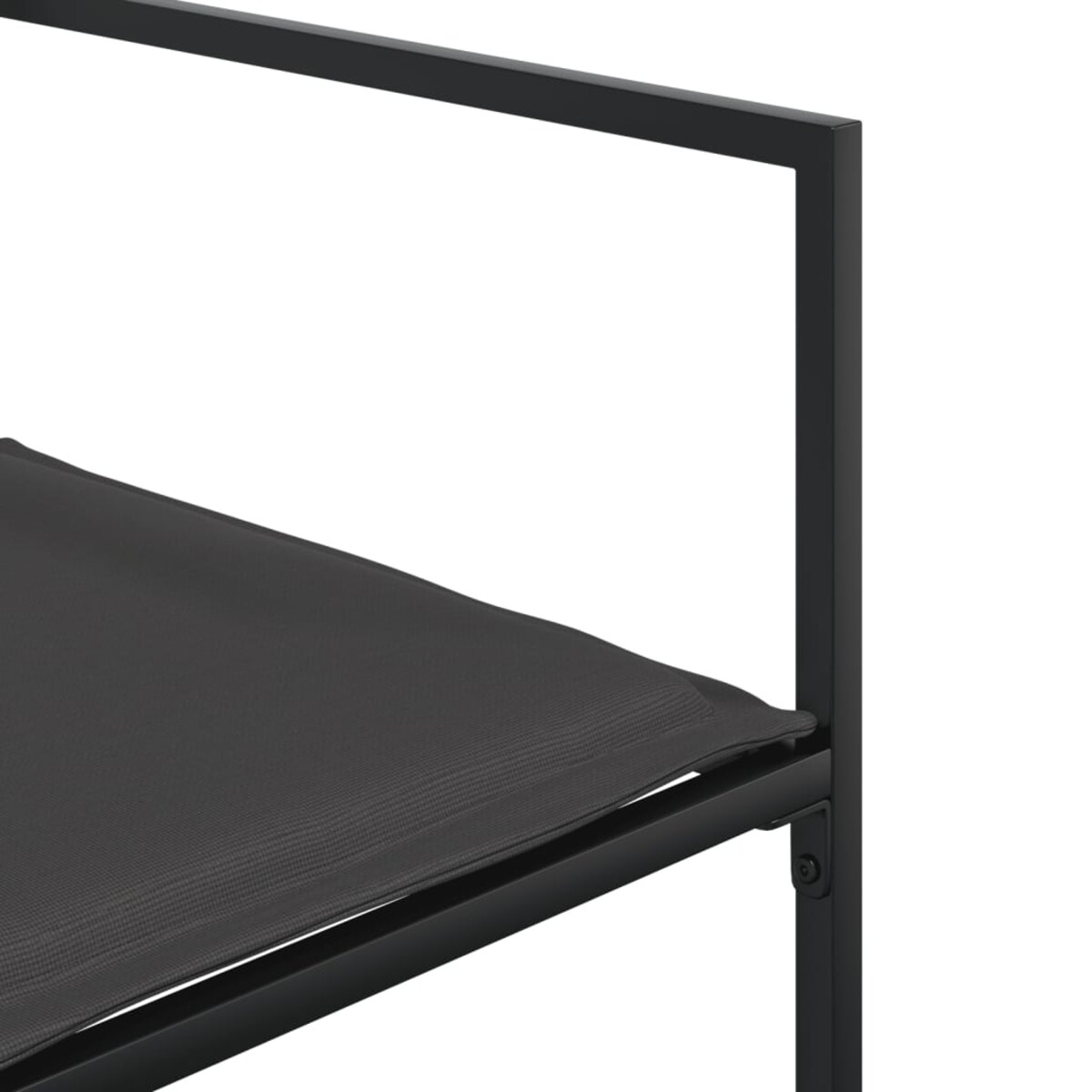 vidaXL 7-cz. zestaw mebli ogrodowych z poduszkami, czarny, textilene