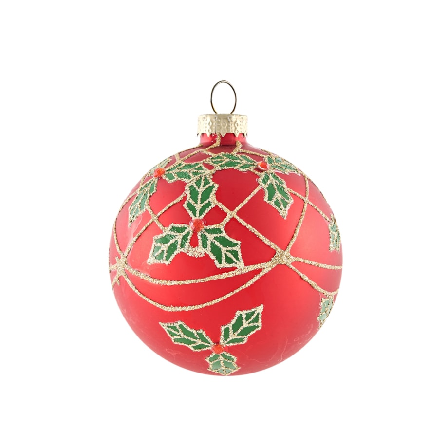 Zestaw 70 bombek TWINKLE Szkło Czerwony/ zielony