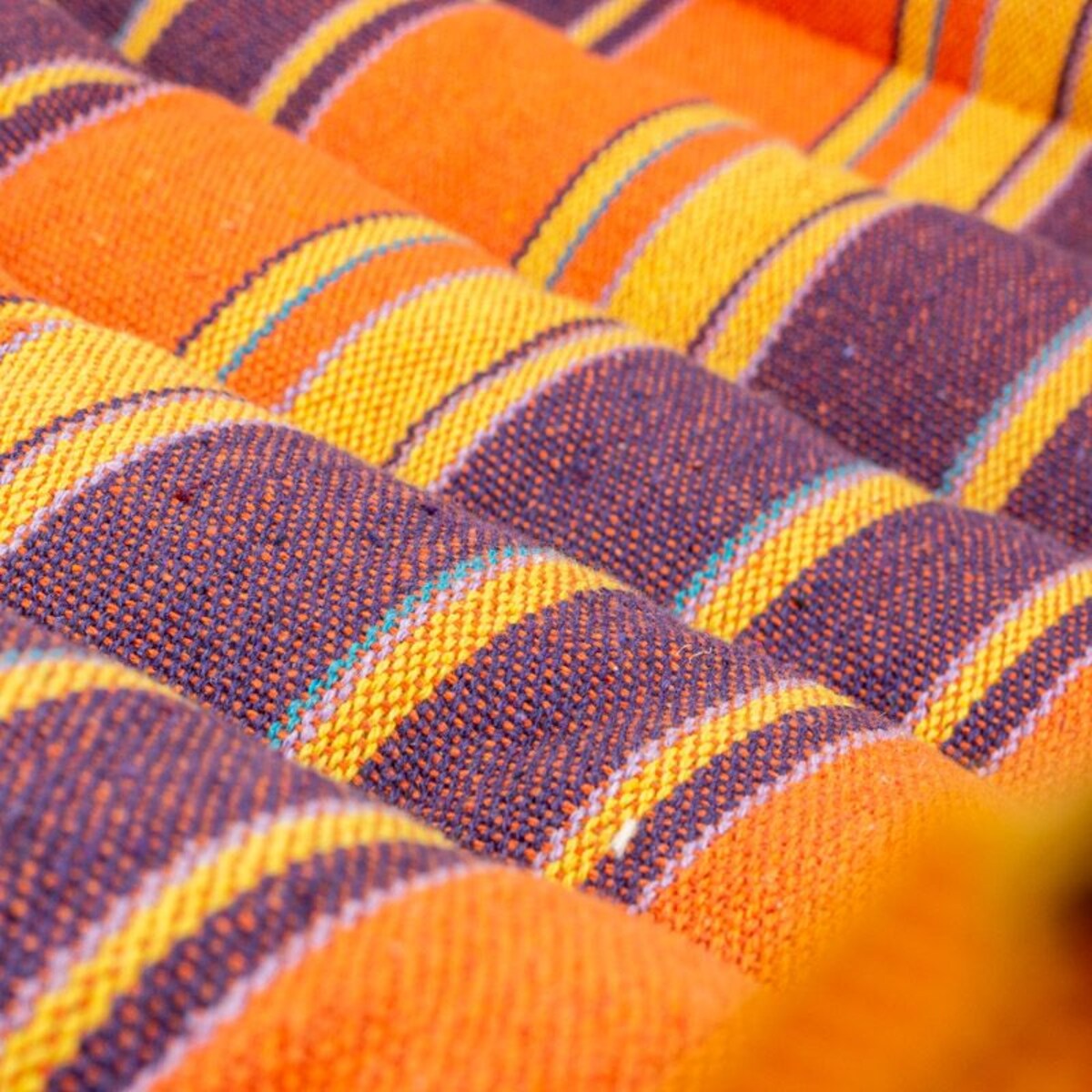 Fotel hamakowy z belką i poduszkami pomarańczowy hamak