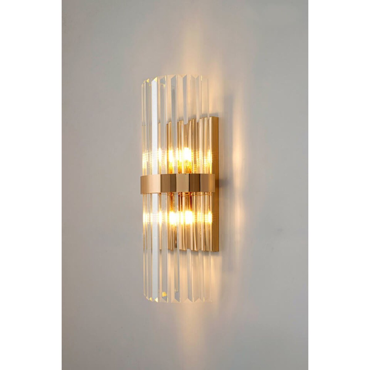 Jadalniany kinkiet ścienny Milagro MSE1501100180 Moosee crystals złoty