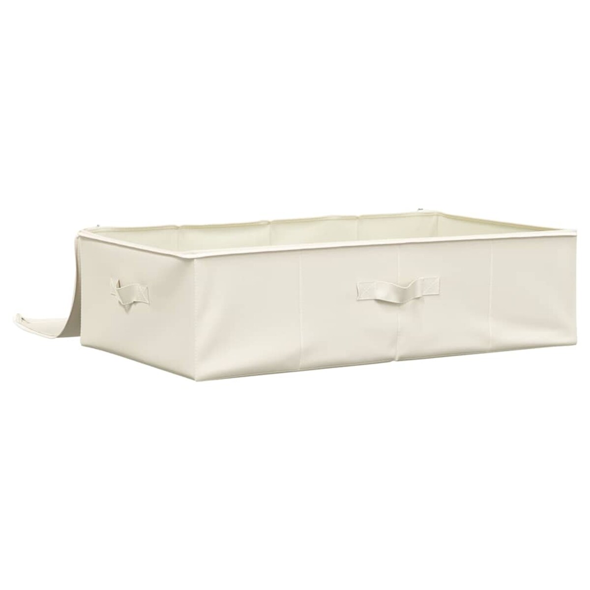 vidaXL Pojemniki, 2 szt., tkanina, 70x40x18 cm, kremowe