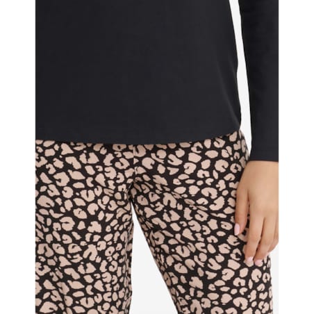 Piżama Gino 40935-99X Czarna Czarny, XL