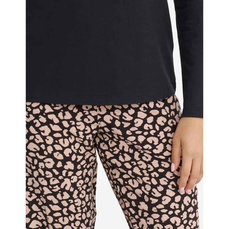 Piżama Gino 40935-99X Czarna Czarny, XL