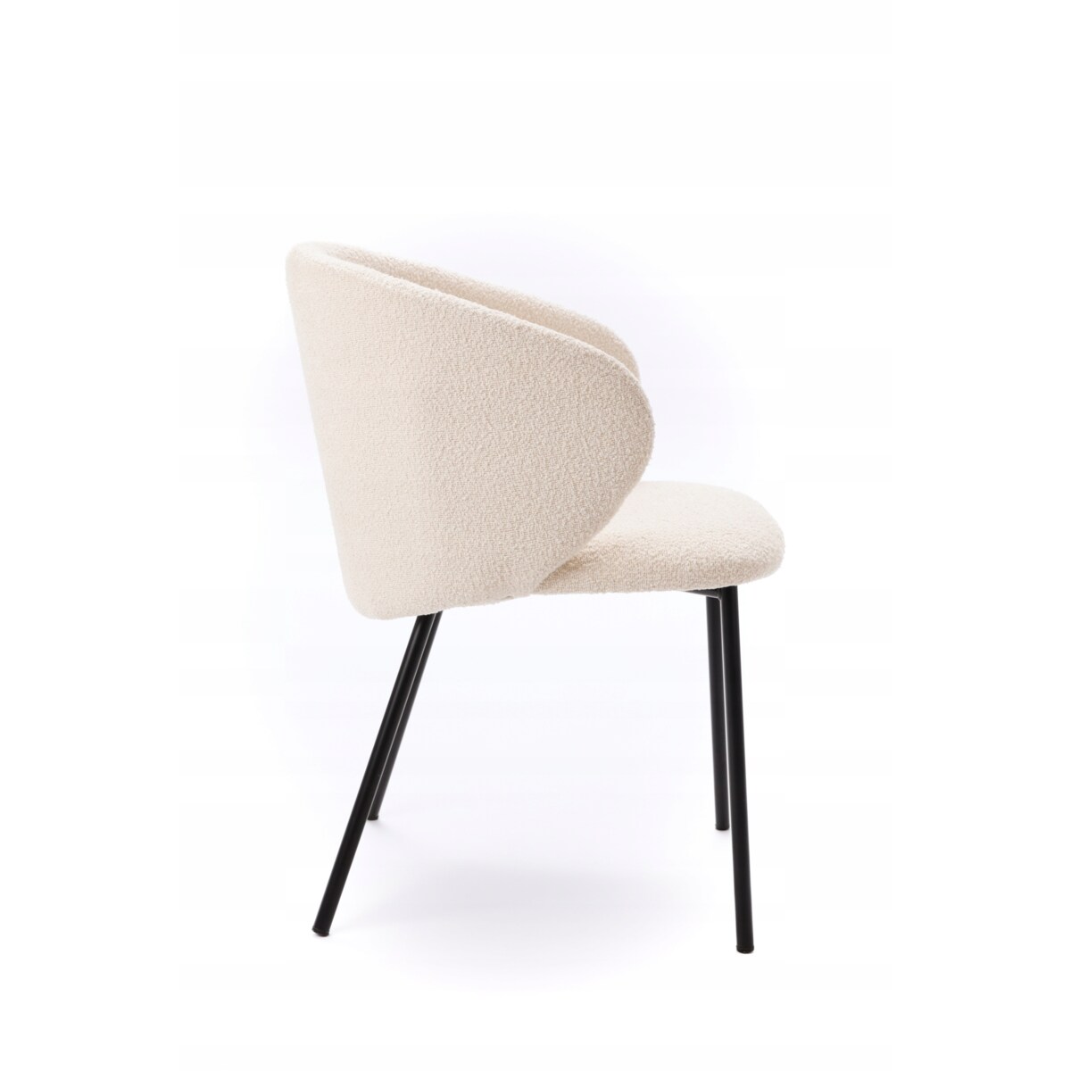 ZESTAW 2 SZTUK Krzesła ZENAR Biało-Czarne Tapicerowane Nowoczesne Loft