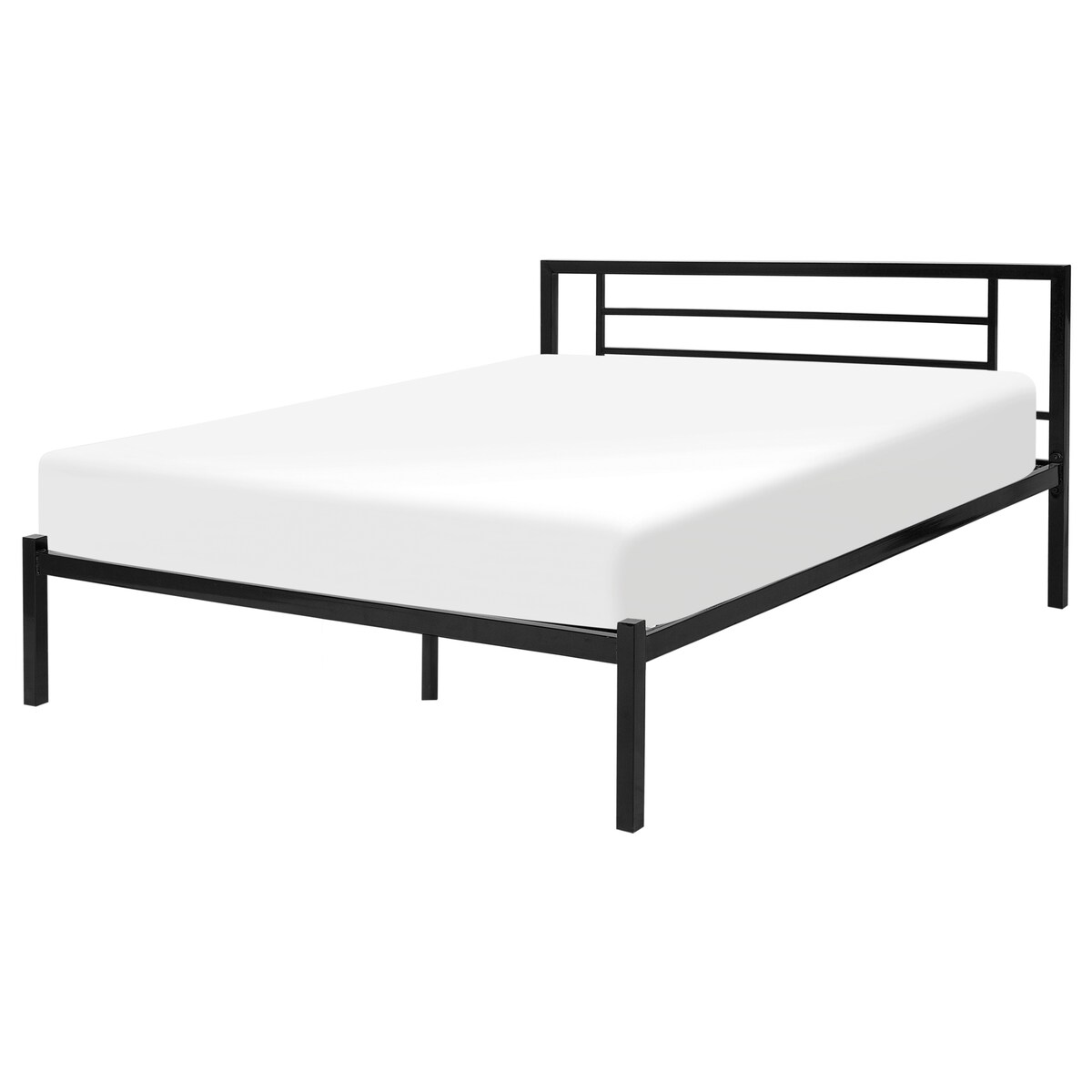 Łóżko Metal CUSSET 140 x 200 cm Czarny