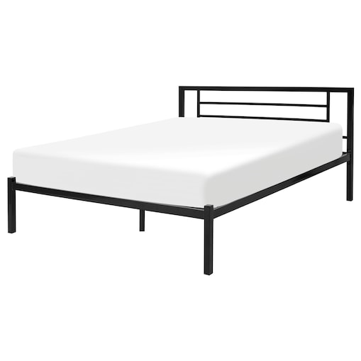 Łóżko Metal CUSSET 140 x 200 cm Czarny