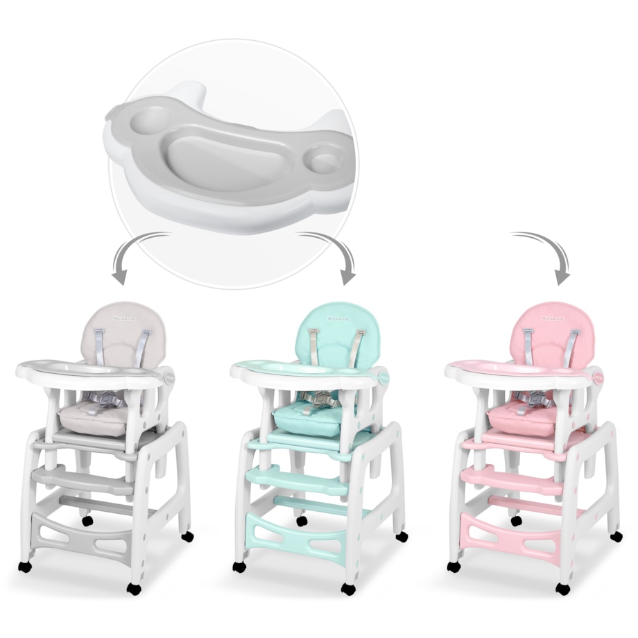 Tacka do krzesełka do karmienia Ricokids Sinco szara