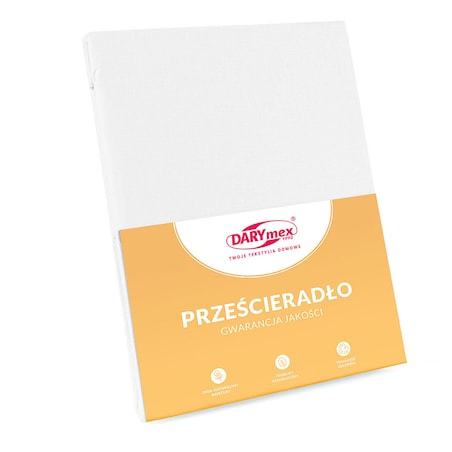 Prześcieradło bawełniane bez gumki 200x220 + dodatkowe 5cm po bokach białe